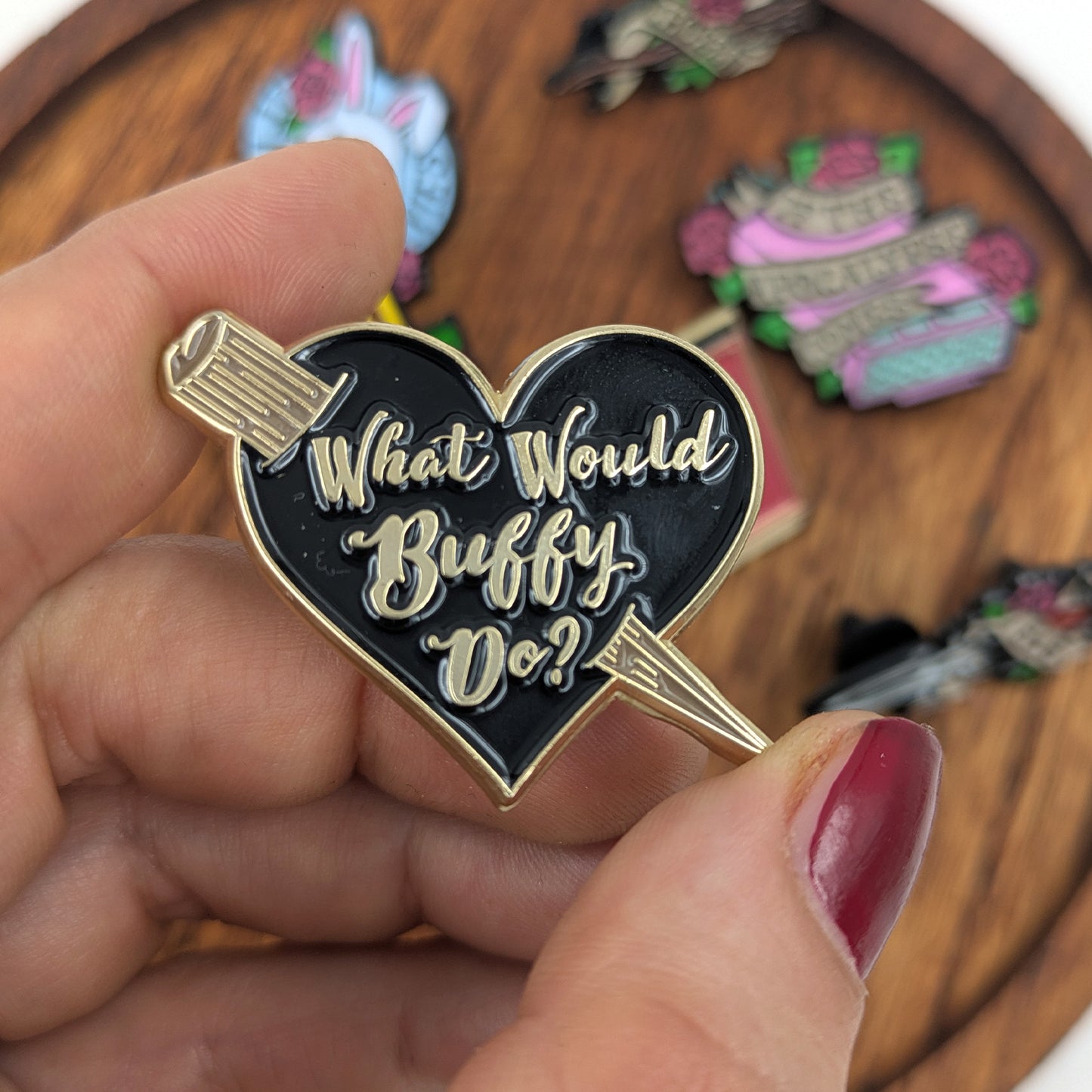 WWBD? black heart soft enamel pin (the first and original)