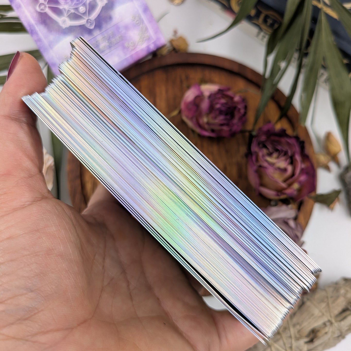 Moon Crystal Tarot - Full Tarot Deck | Premium Matte Finish | Eco-Friendly Printing | PDF Guidebook and Hologram Foil Edge