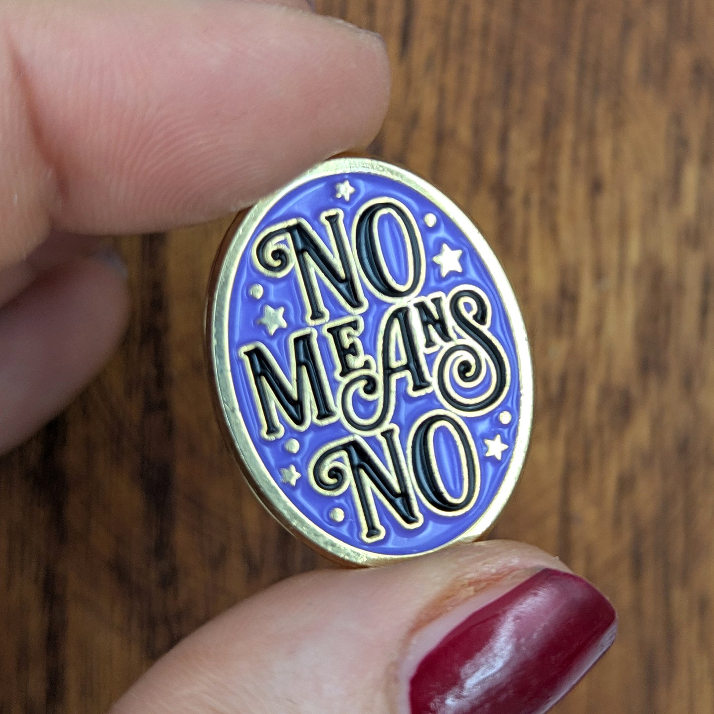 No Means No soft Enamel Pin