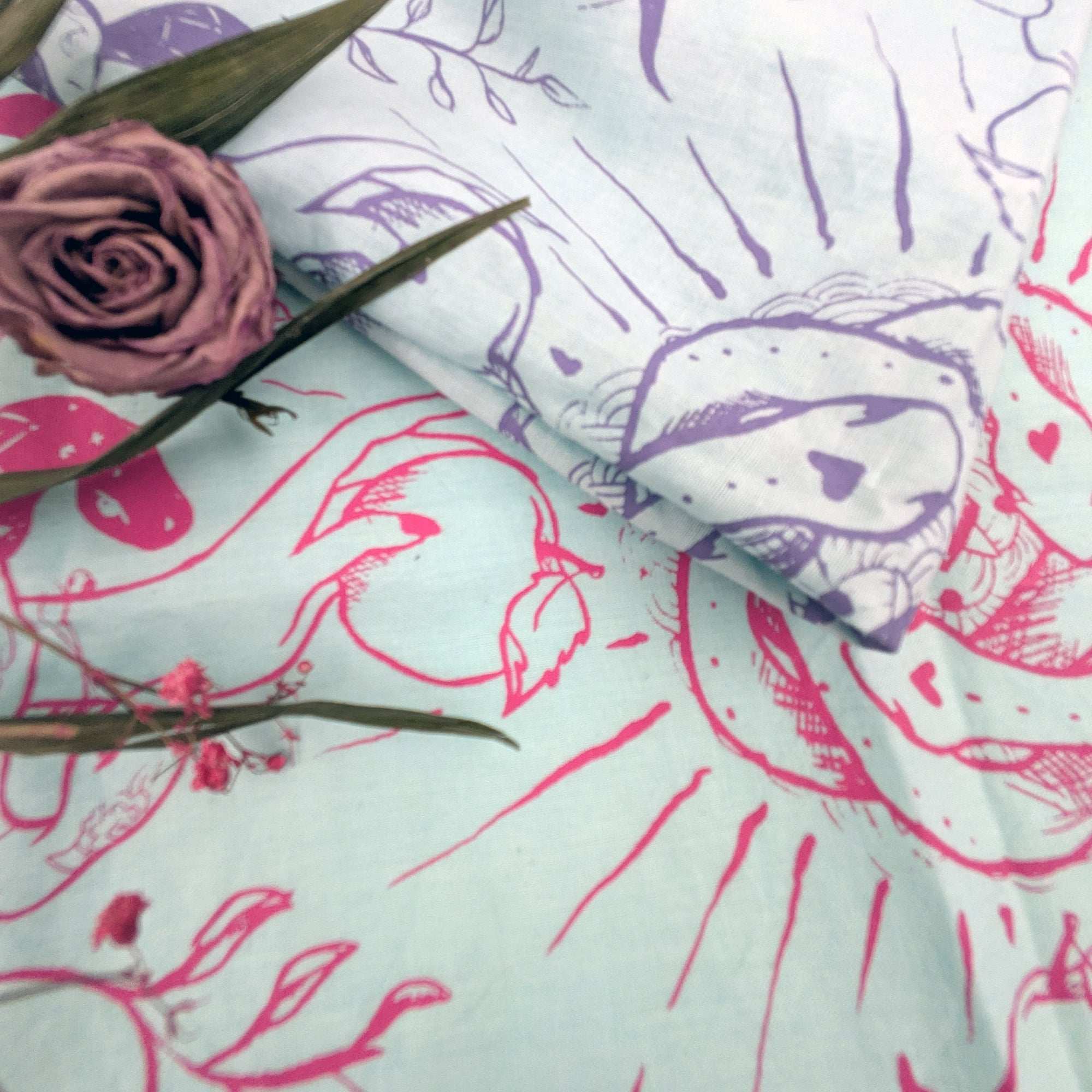 Snakes & Witches hand printed 100% cotton scarf / bandana