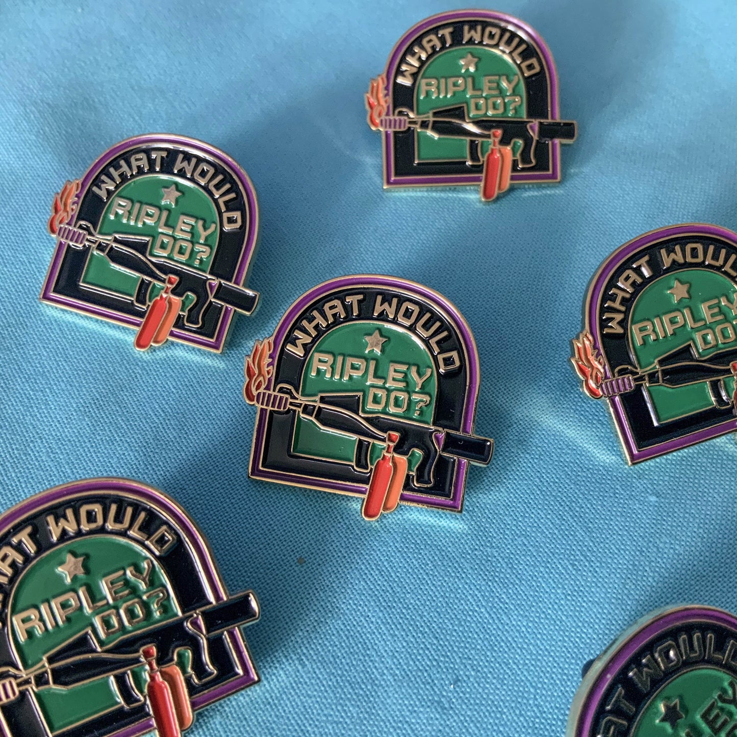 What would Ripley do? soft enamel pin