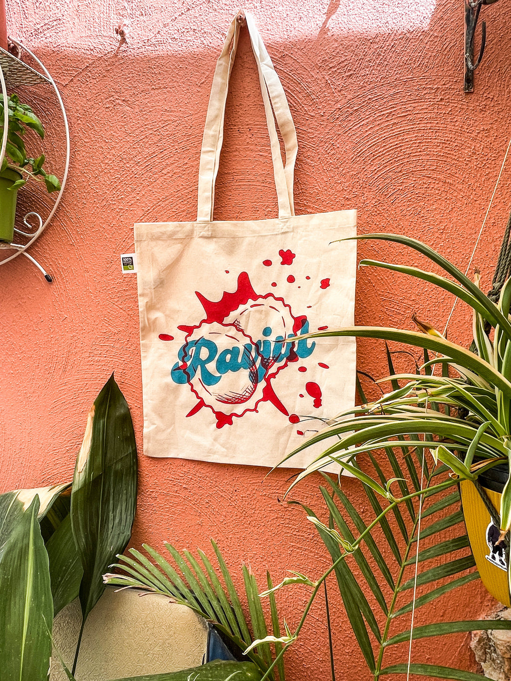 Ravjul Ravioli Hand printed cotton tote bag