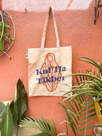 KUL ĦA TIKBER / Maltese Pastizzi Hand printed cotton tote bag