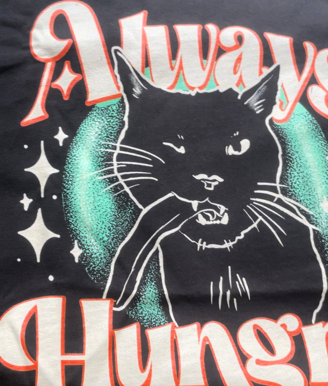 Always Hungry Cat T-Shirt - Unisex organic cotton t-shirt