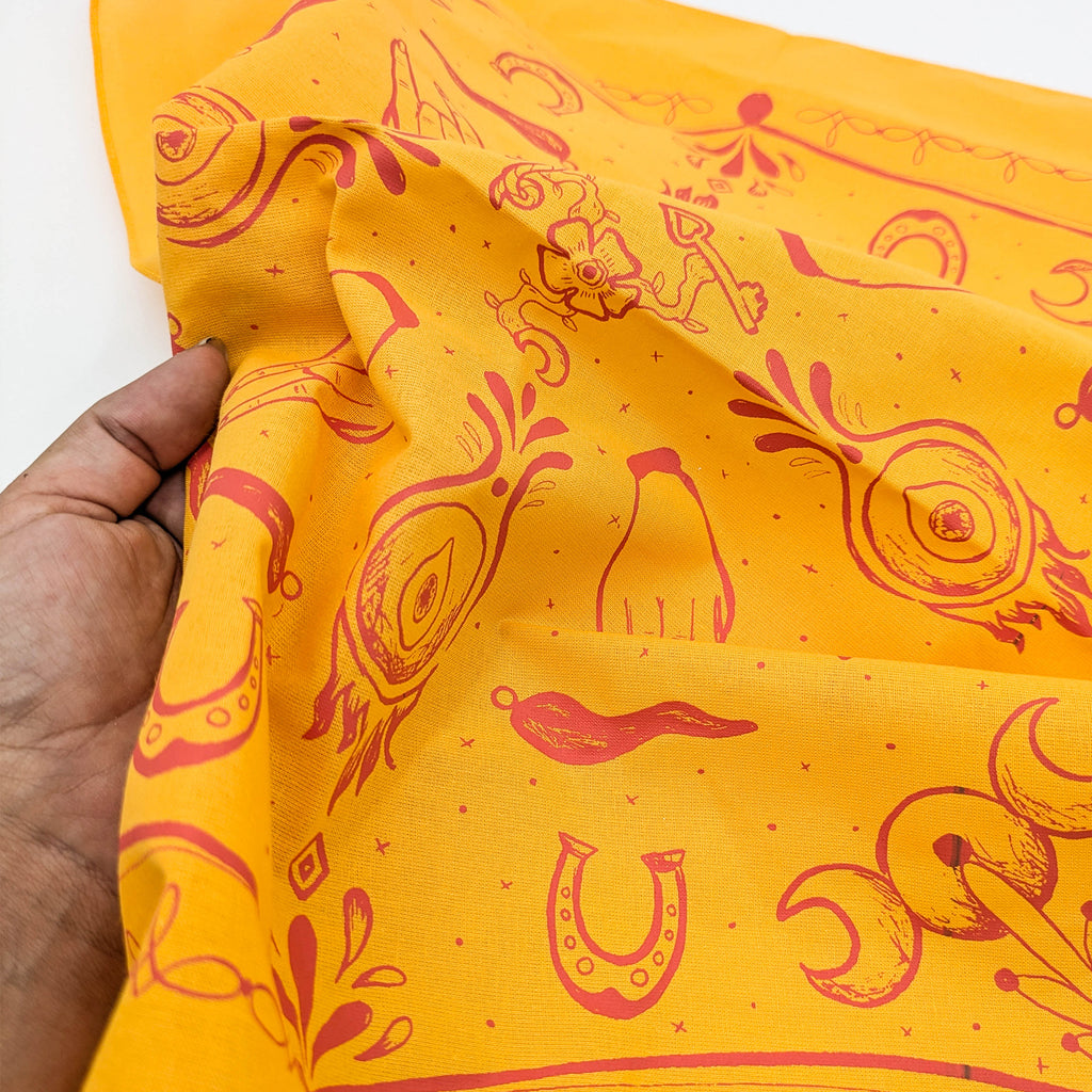 Cimatura Mediterranean hand printed 100% Cotton Bandana/Scarf