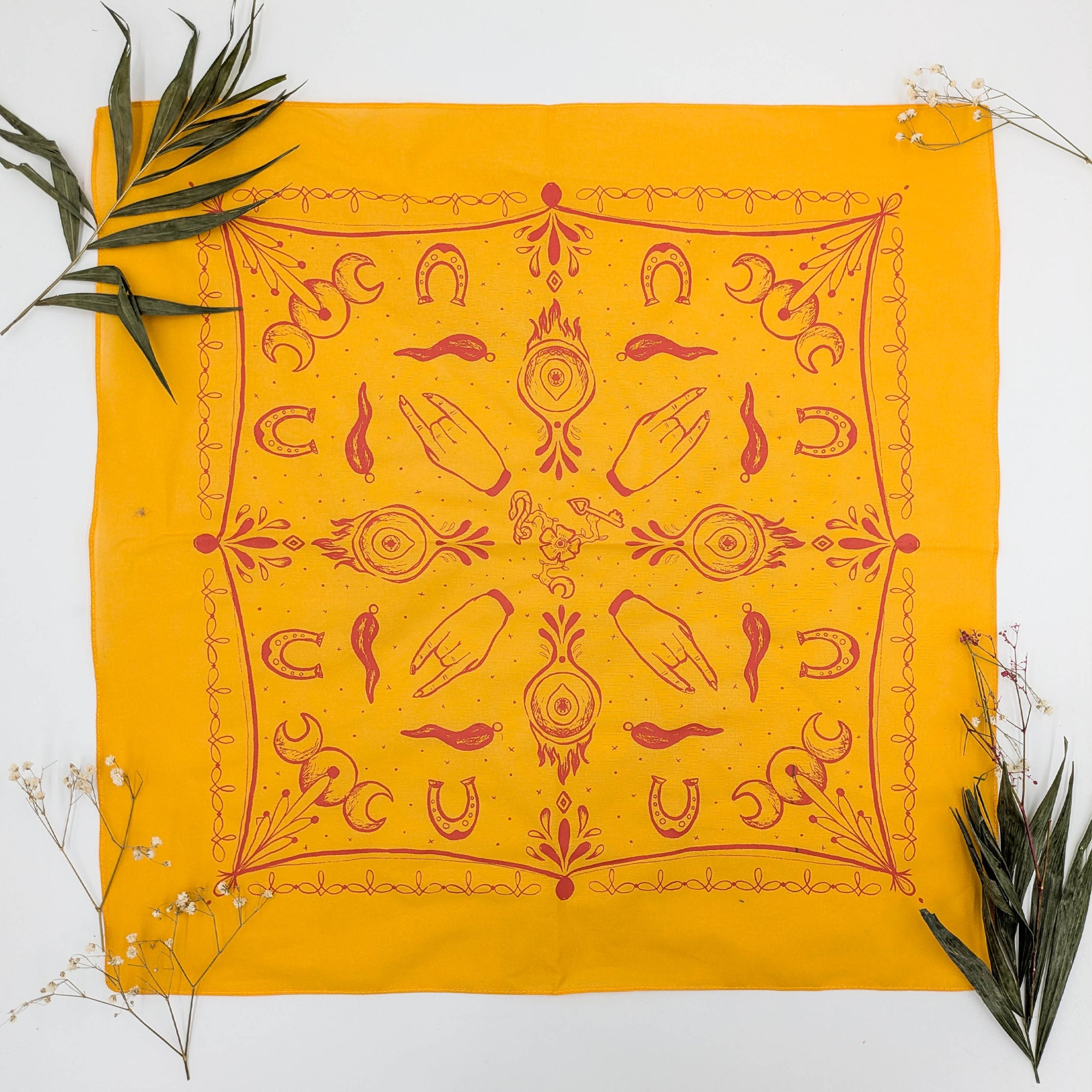 Cimatura Mediterranean hand printed 100% Cotton Bandana/Scarf