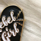 Rebel Girl enamel pin - Cat Magic Collective