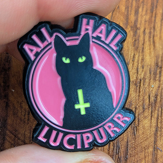 All Hail Lucipurr soft Enamel Pin