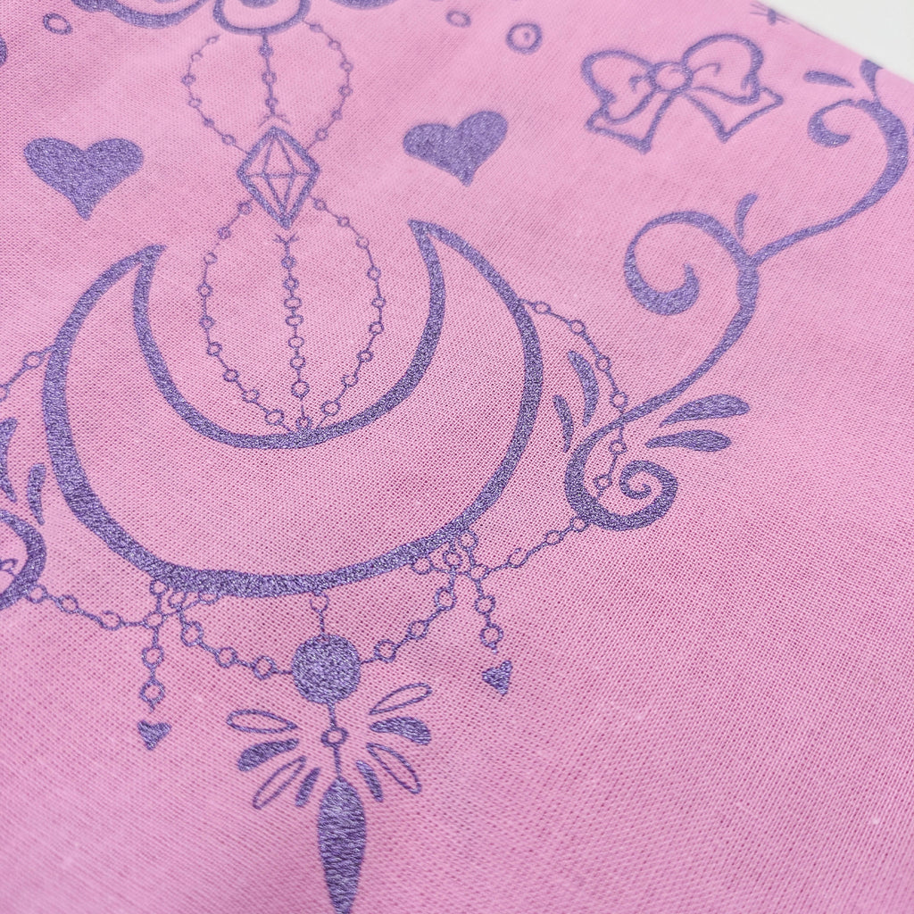 Moon Crystal Pink Amethyst Glitter Bandana