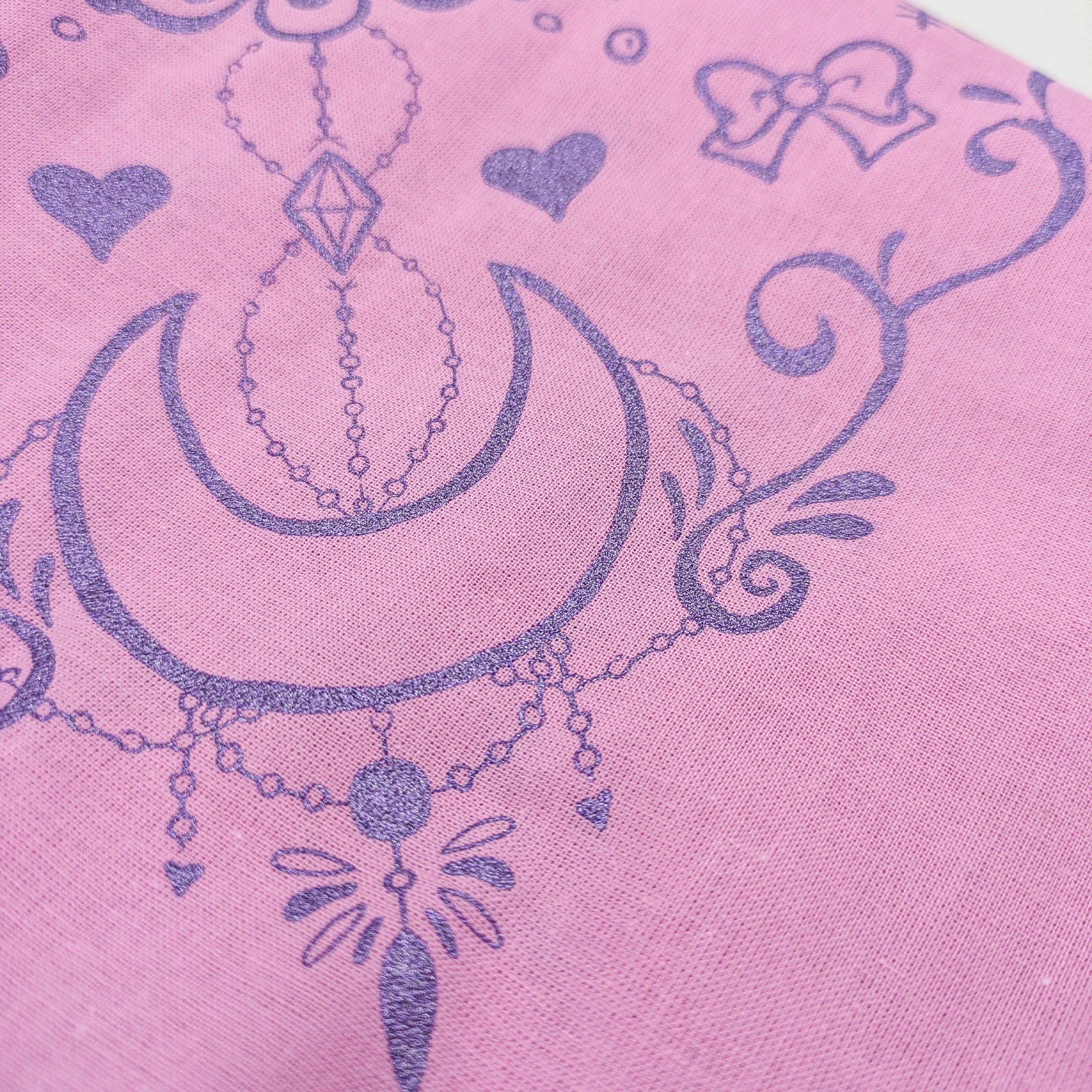 Moon Crystal Pink Amethyst Glitter Bandana