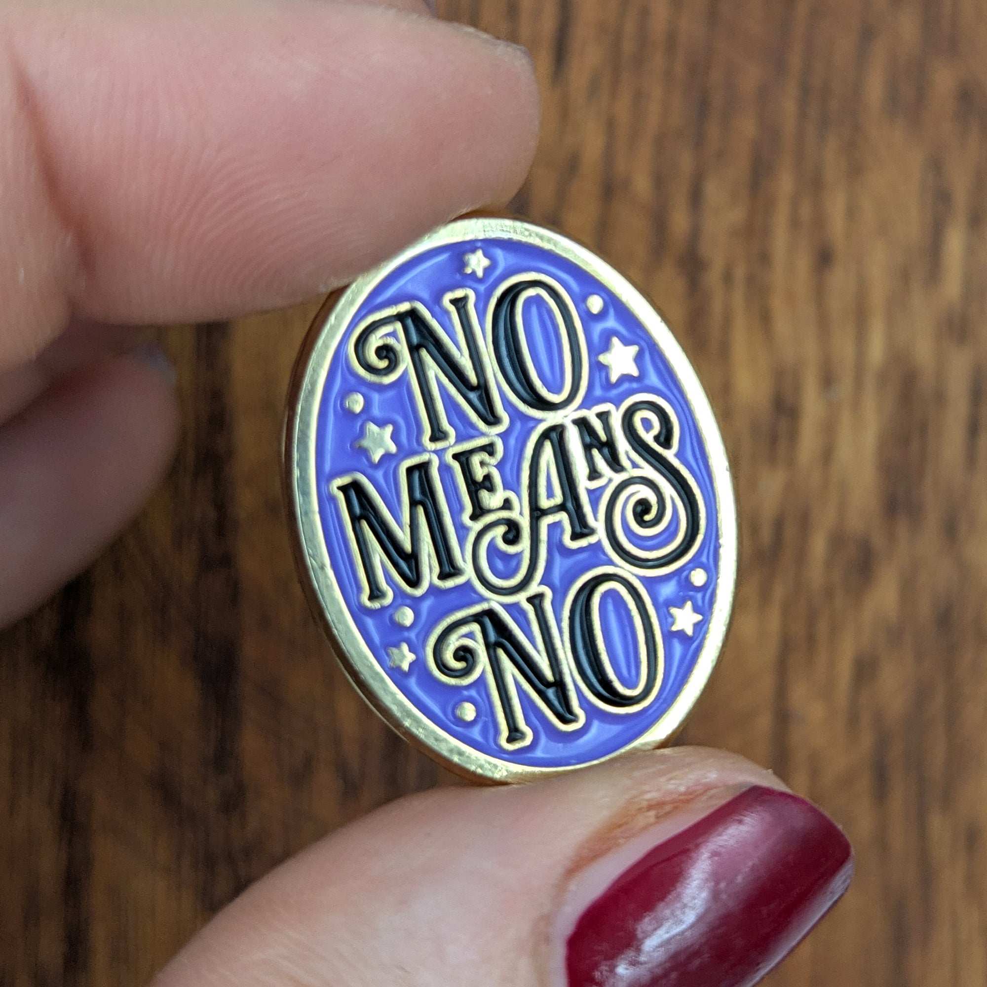No Means No soft Enamel Pin