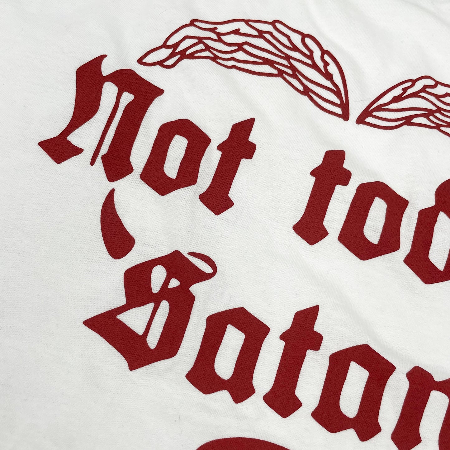 Not Today Satan |  hand printed cotton baseball tshirt