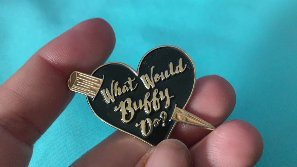 "WWBD?" Black Heart Pin by the creator
