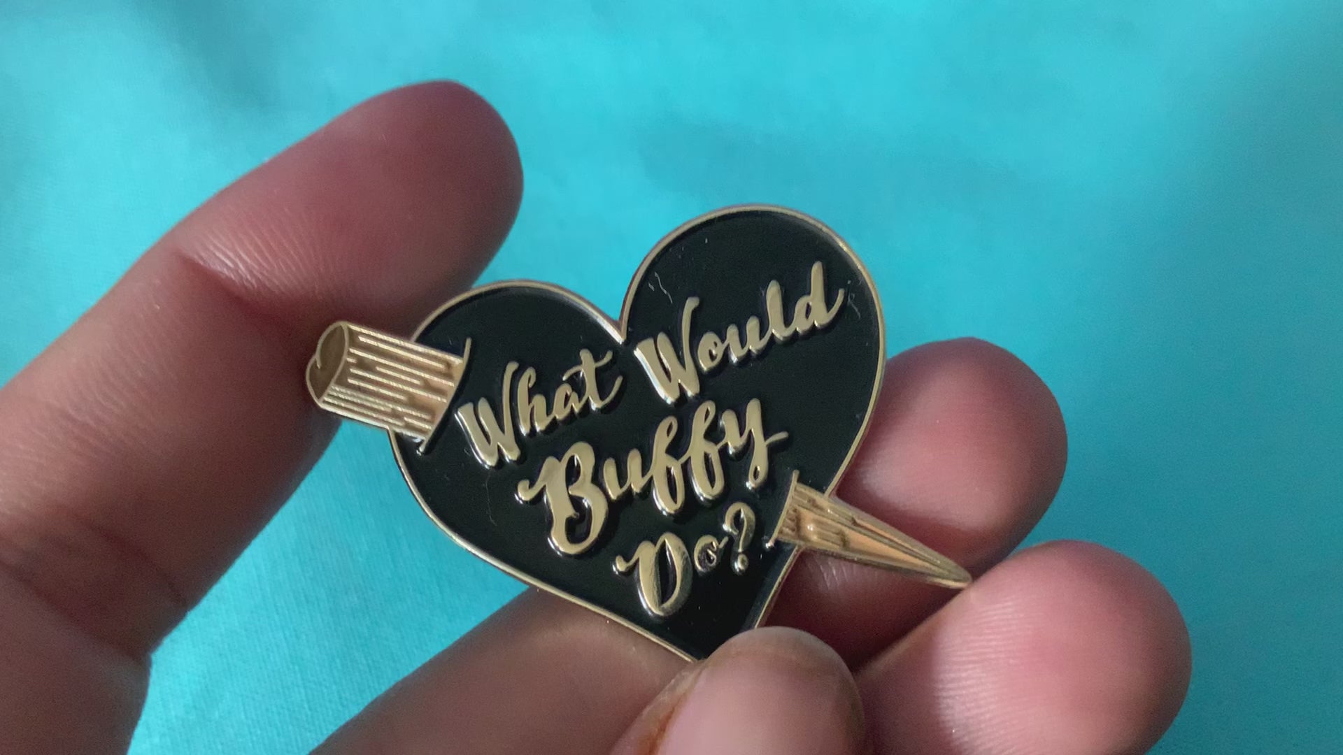 "WWBD?" Black Heart Pin by the creator