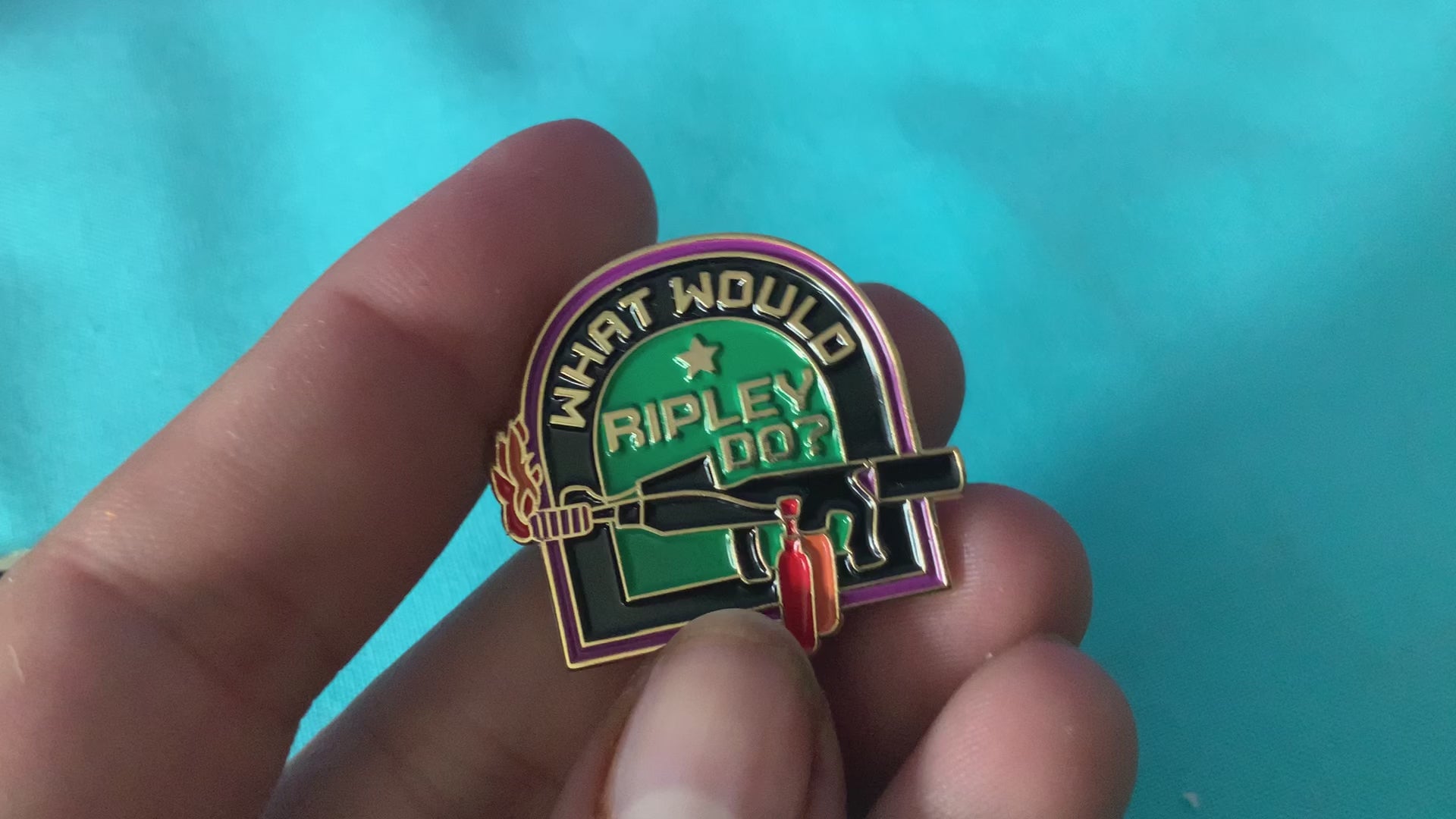 What would Ripley do? soft enamel pin