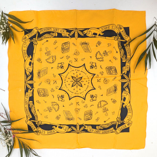 Vampire Slayer hand printed 100% percent cotton bandana