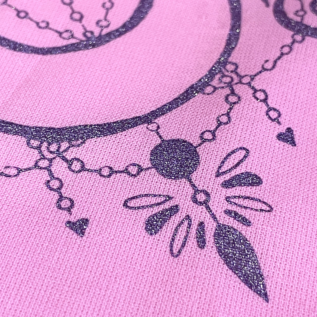Moon Crystal Pink Amethyst Glitter Bandana