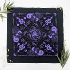 Snakes & Witches hand printed 100% cotton scarf / bandana