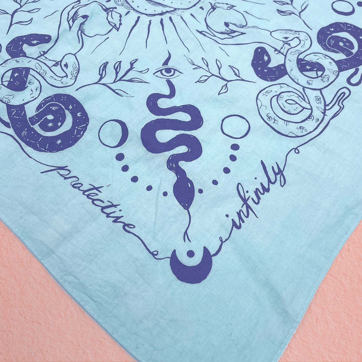 Snakes & Witches - female empowerment women life cycle illustrations screen printed | 100% cotton scarf / bandana