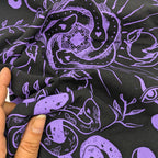 Snakes & Witches hand printed 100% cotton scarf / bandana