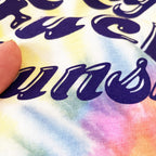 Psychedelic tie dye RAY OF F*KN SUNSHINE TEE