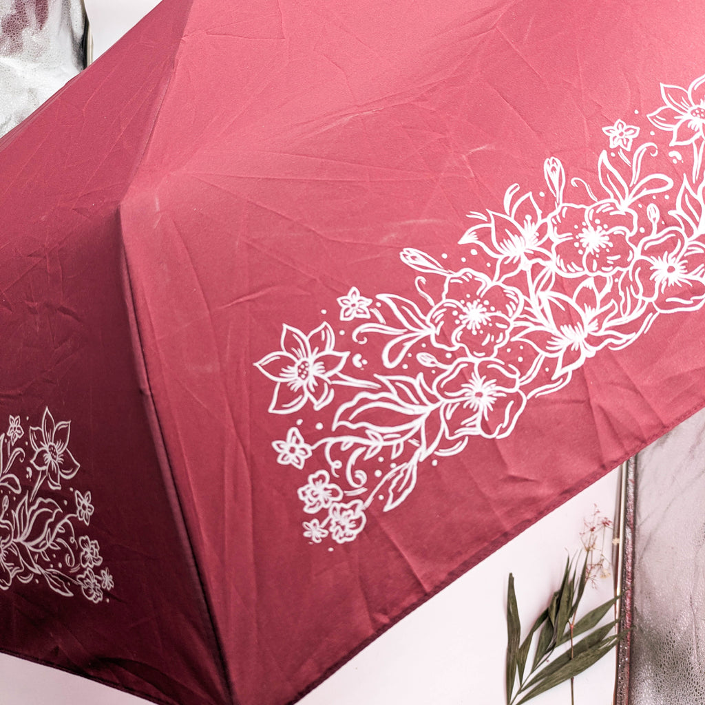 FLORAL FOLDING UMBRELLA