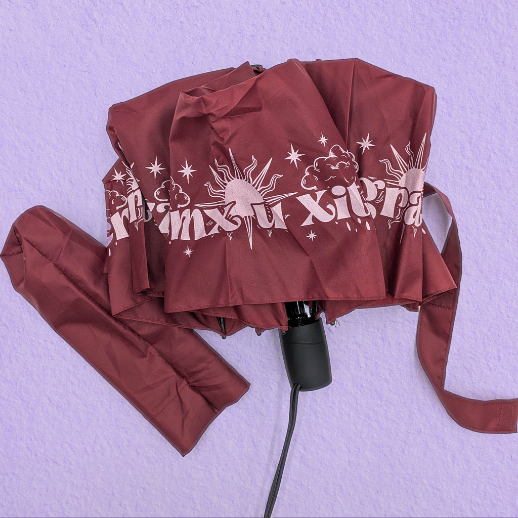 XEMX U XITA LE GRAZZI / Maltese hand printed FOLDING UMBRELLA