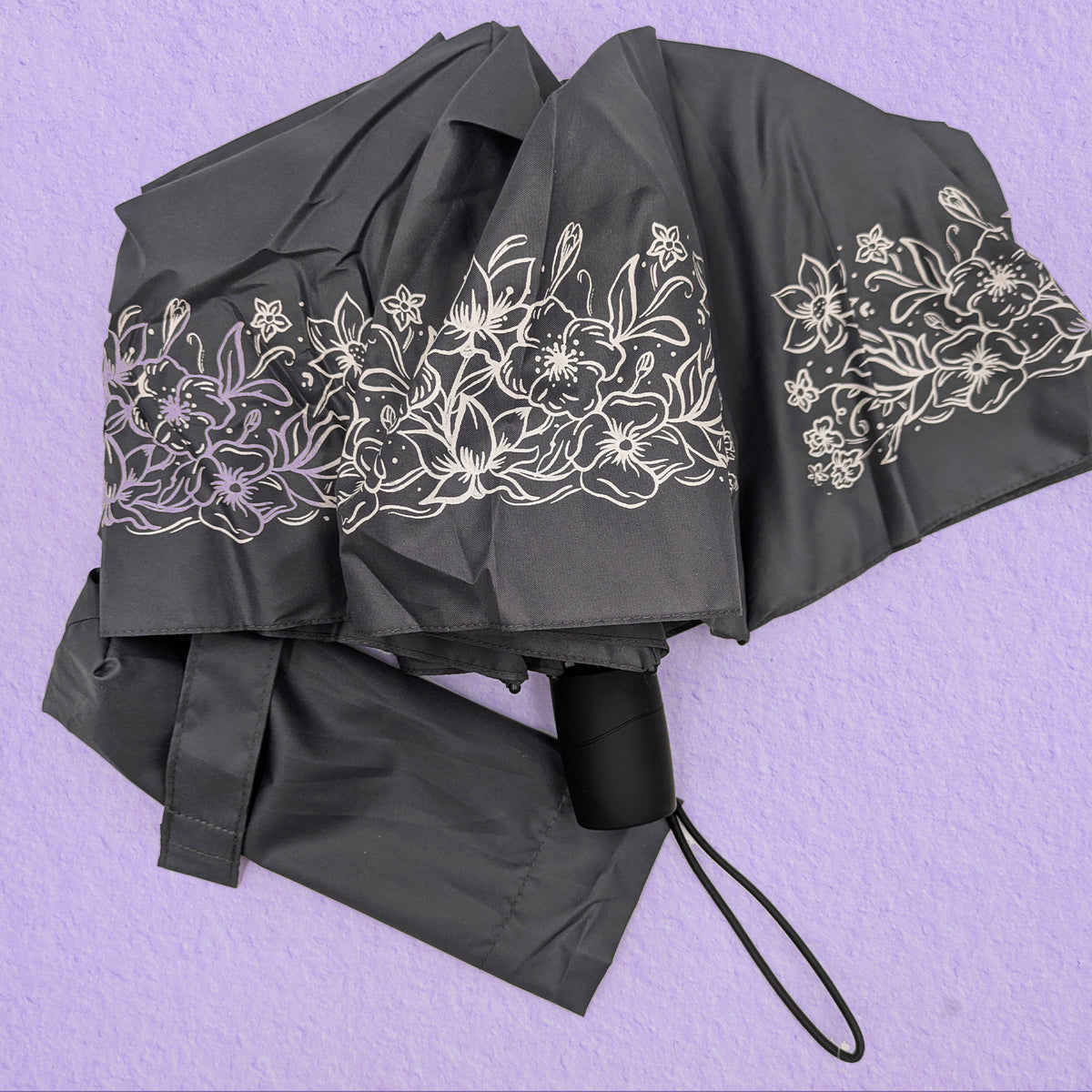 FLORAL FOLDING UMBRELLA