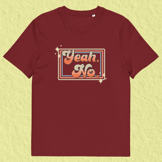 "Yeah No" Retro Bubble Gum T-Shirt