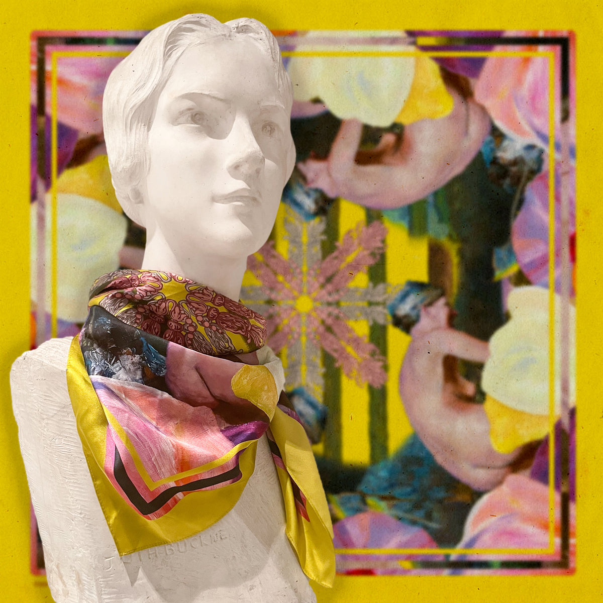 Sunflower 100% Silk Scarf - Studio Aquilina x Daniel Borg Artist collab