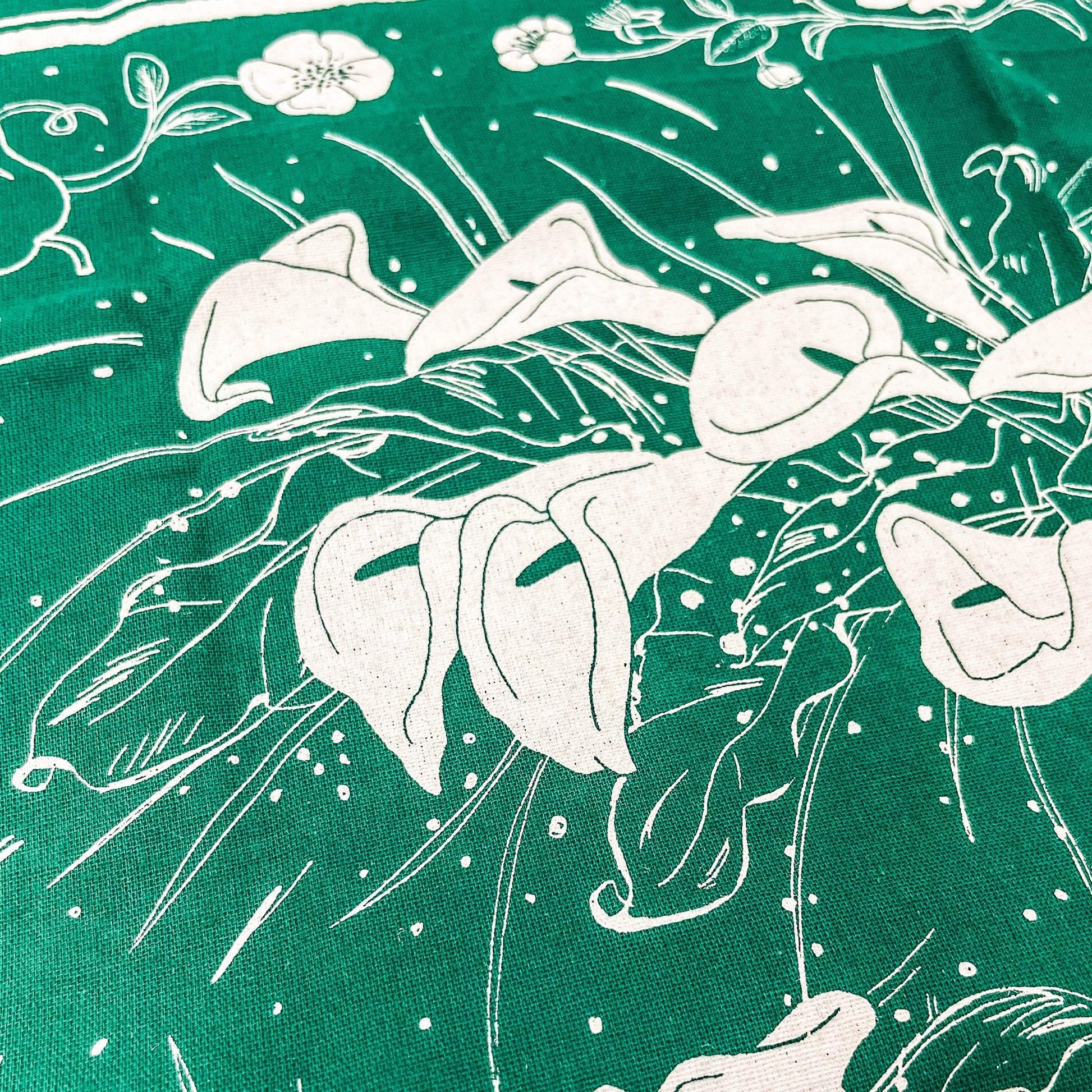 Arum Lily Botanical Illustration Scarf/Bandana - Cat Magic Collective