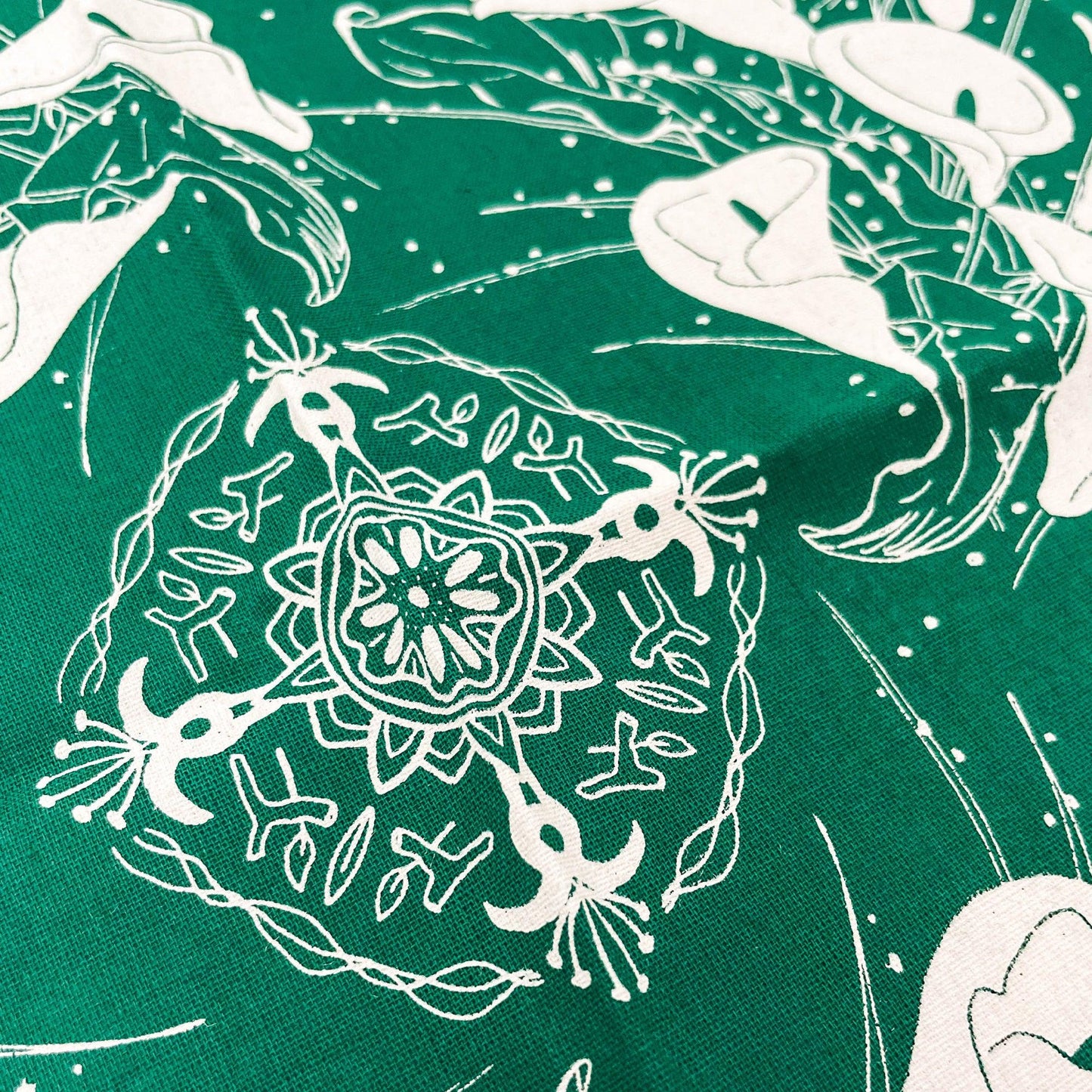 Arum Lily Botanical Illustration Scarf/Bandana - Cat Magic Collective