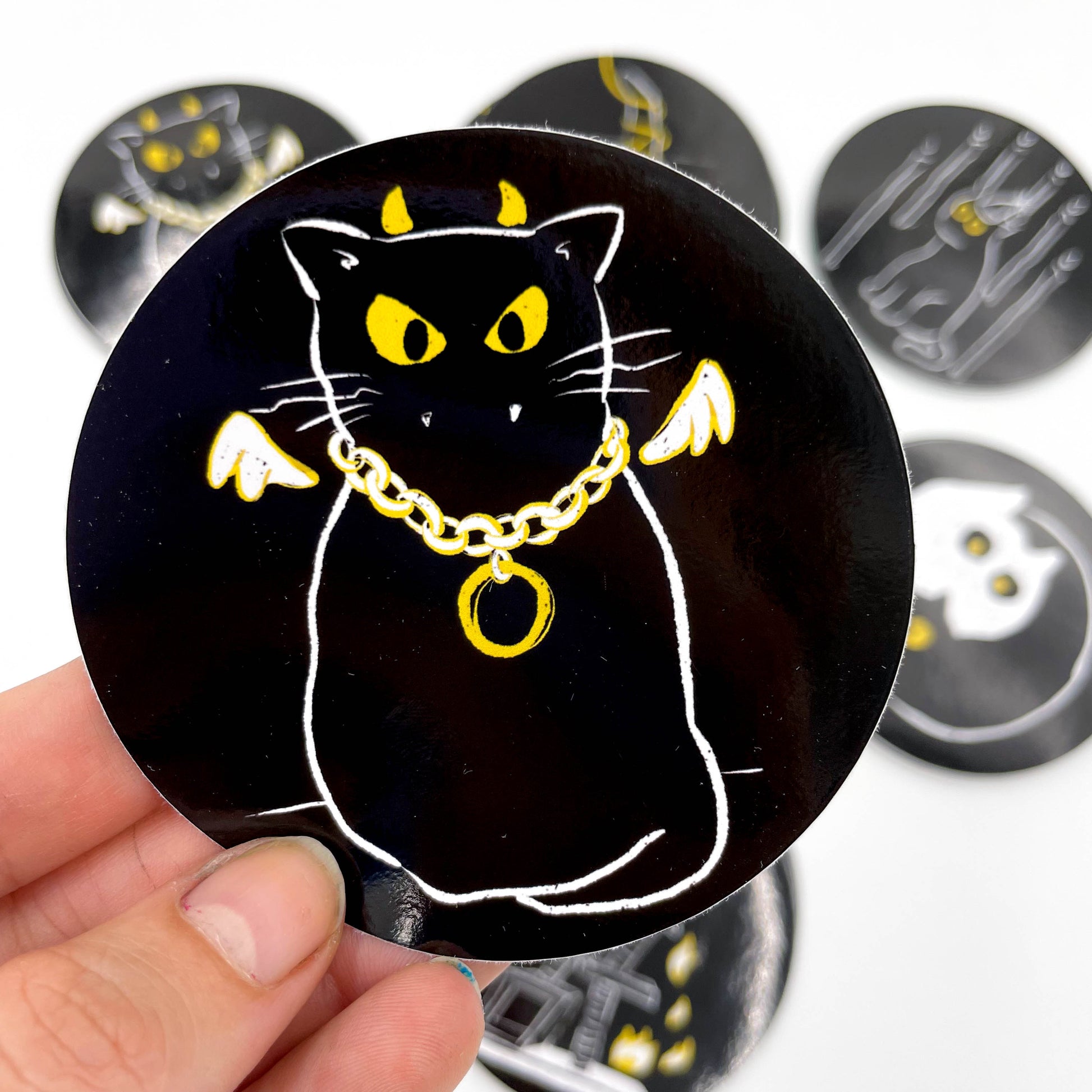 Into the Void Sticker Pack | black kitty cat cute fun stickers - Cat Magic Collective