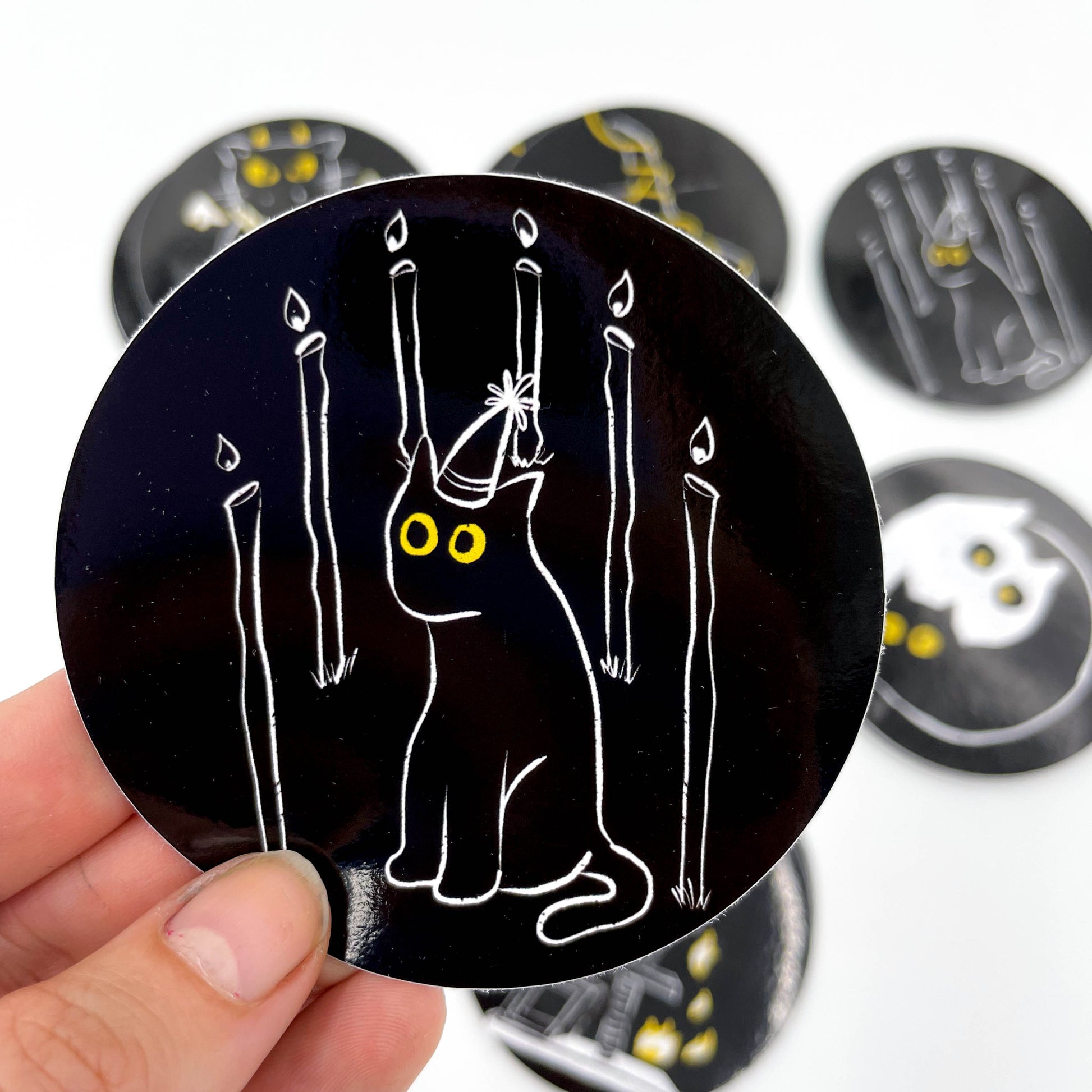 Into the Void Sticker Pack | black kitty cat cute fun stickers - Cat Magic Collective