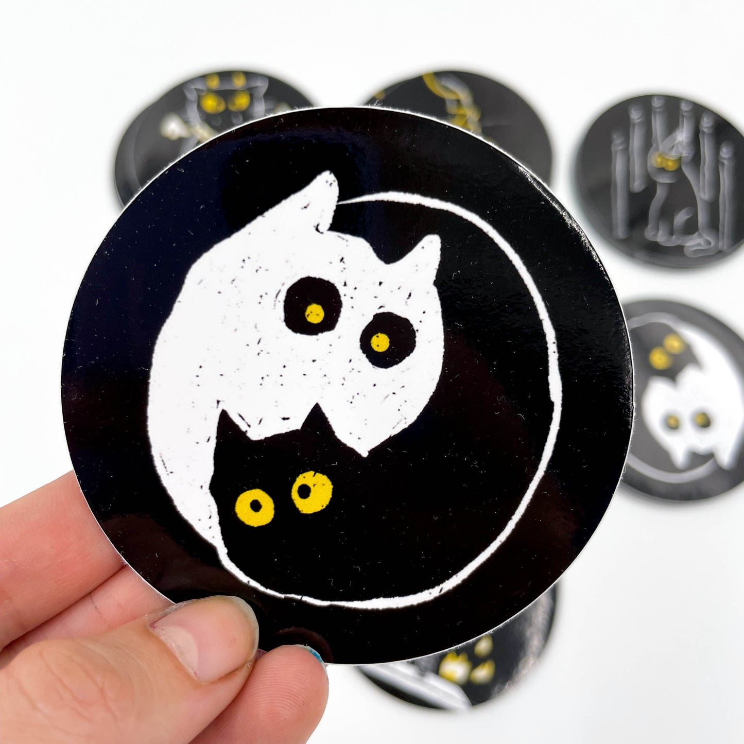 Into the Void Sticker Pack | black kitty cat cute fun stickers - Cat Magic Collective