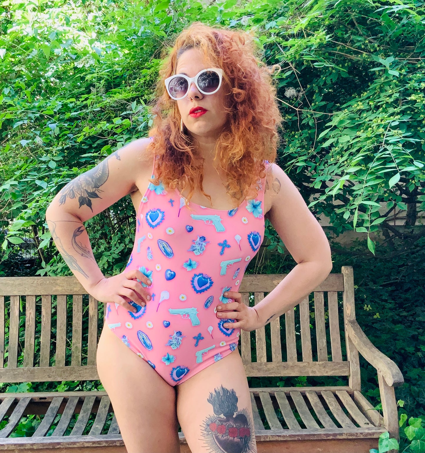 Romeo and Juliet Baz Lurhman inspired One-Piece Swimsuit - Cat Magic Collective