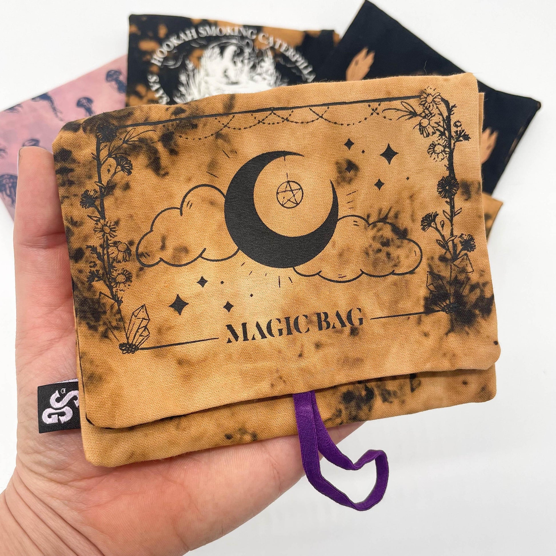 Handmade Tie Dyed Pouch - Tobacco/Make up/Tarot Cards - Cat Magic Collective