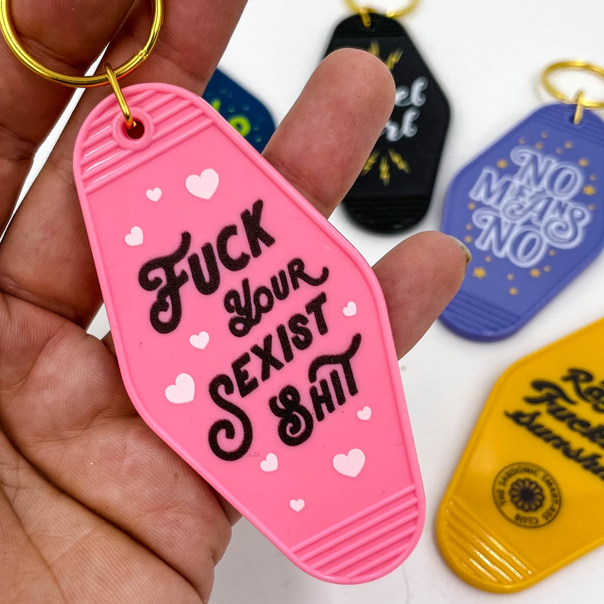 The Sassy and Sardonic Club - Motel Keychain Collection - Cat Magic Collective