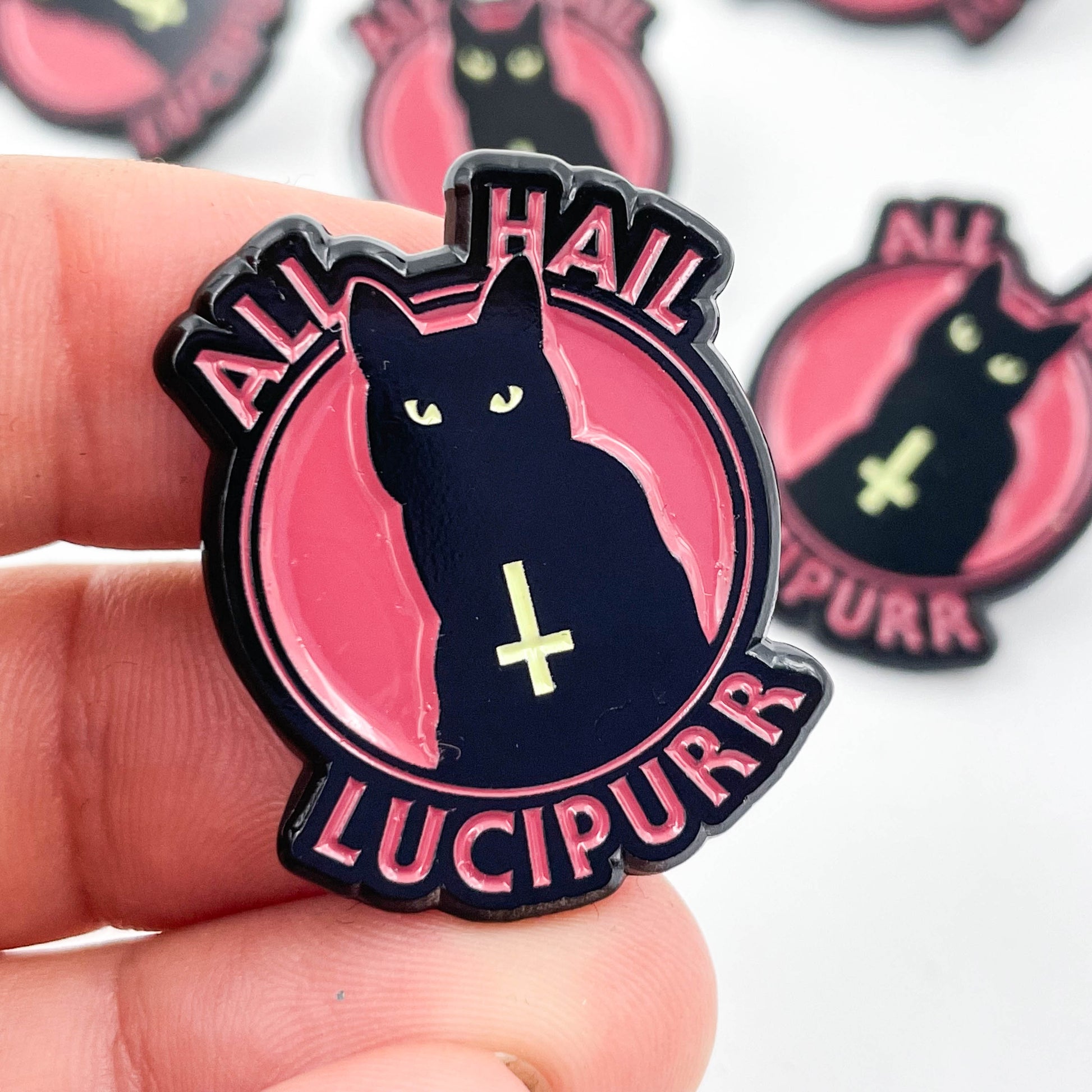 All Hail Lucipurr Enamel Pin - Cat Magic Collective