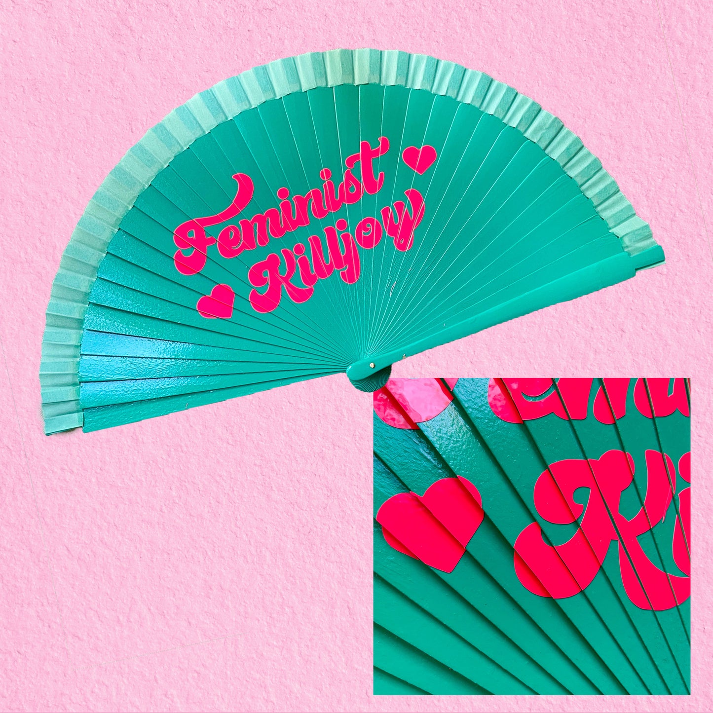 Feminist Killjoy Wooden Shade Fan - Cat Magic Collective