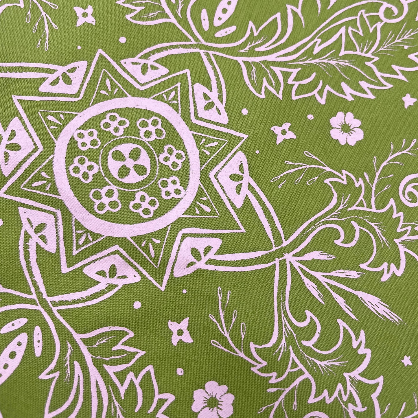 Ornamental Art Nouveau - hand illustrated screen printed 100% cotton scarf / bandana - Cat Magic Collective