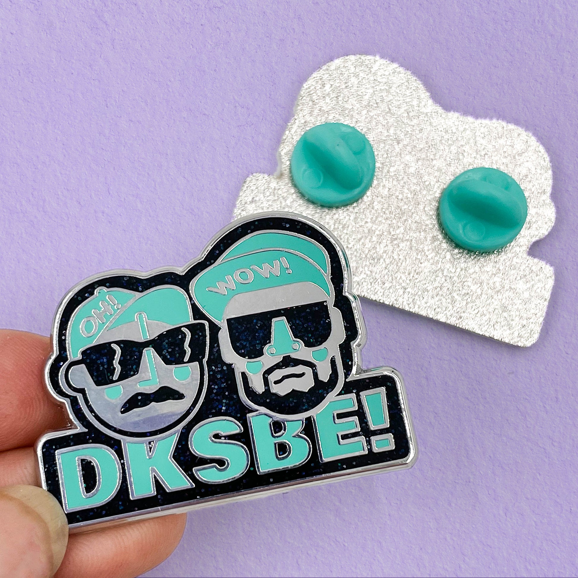 DKSBE! glitter hard enamel pin! - Cat Magic Collective