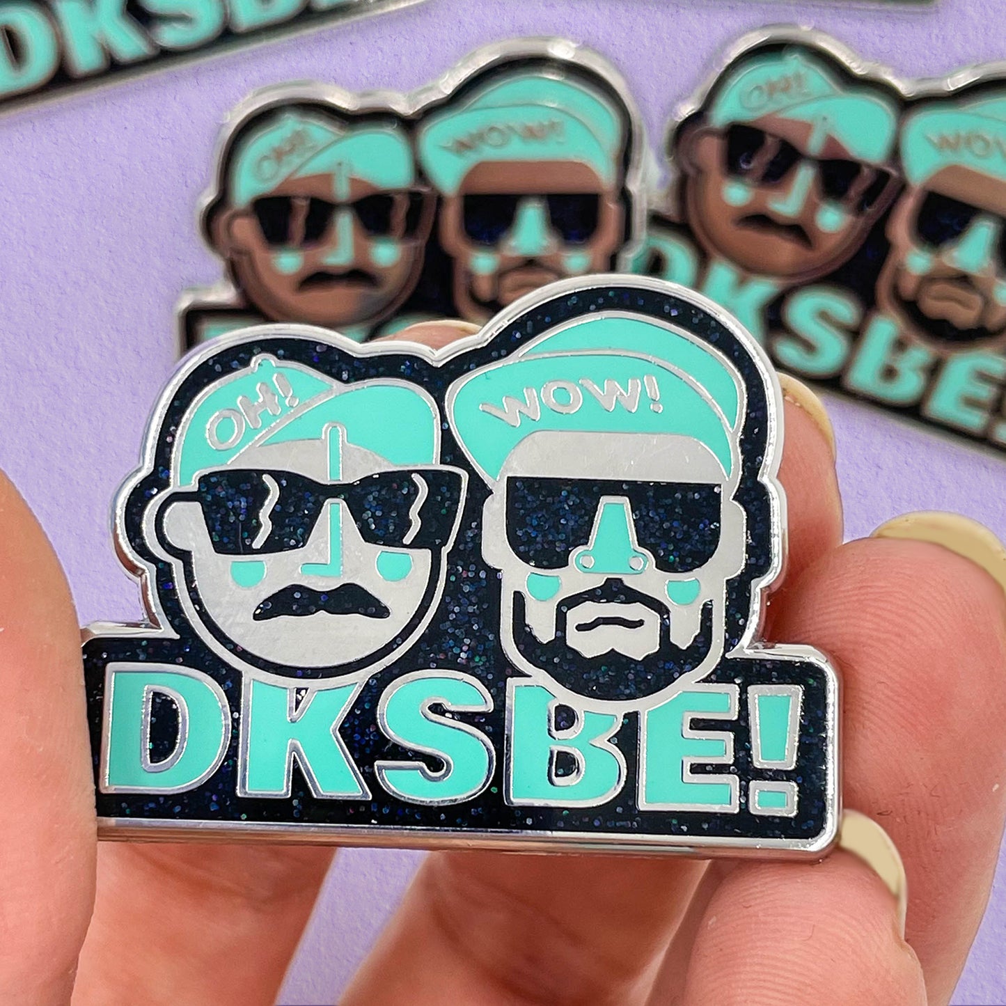 DKSBE! glitter hard enamel pin! - Cat Magic Collective