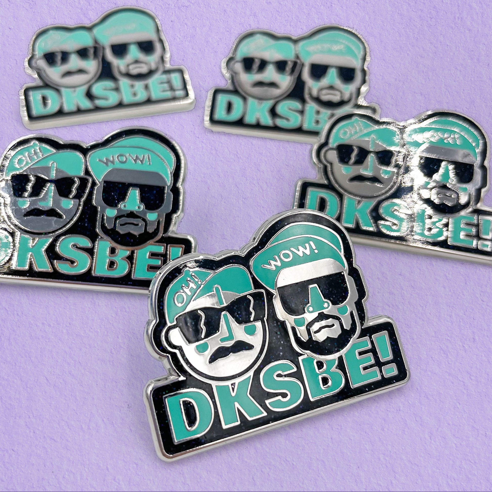 DKSBE! glitter hard enamel pin! - Cat Magic Collective