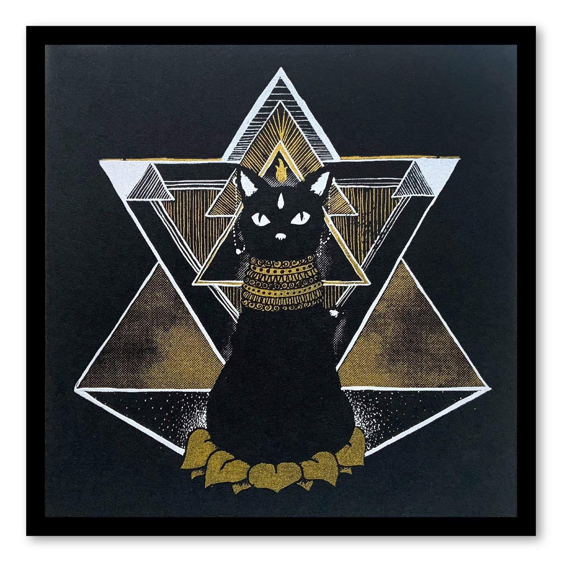 Holy Cat Series - Opal - Limited Edition Hand Screen Printed Art - Cat Magic Collective