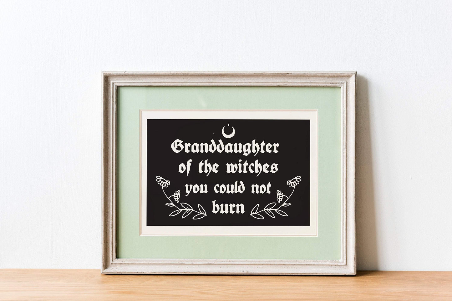 'Granddaughter of the witches you could not burn' Downloadable Printable Art - Cat Magic Collective