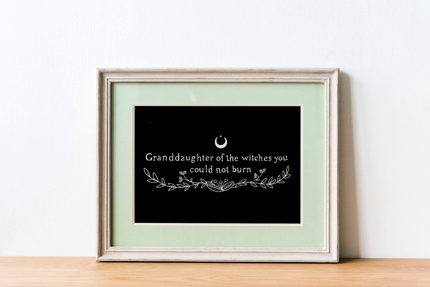 'Granddaughter of the witches you could not burn' Downloadable Printable Art - Cat Magic Collective