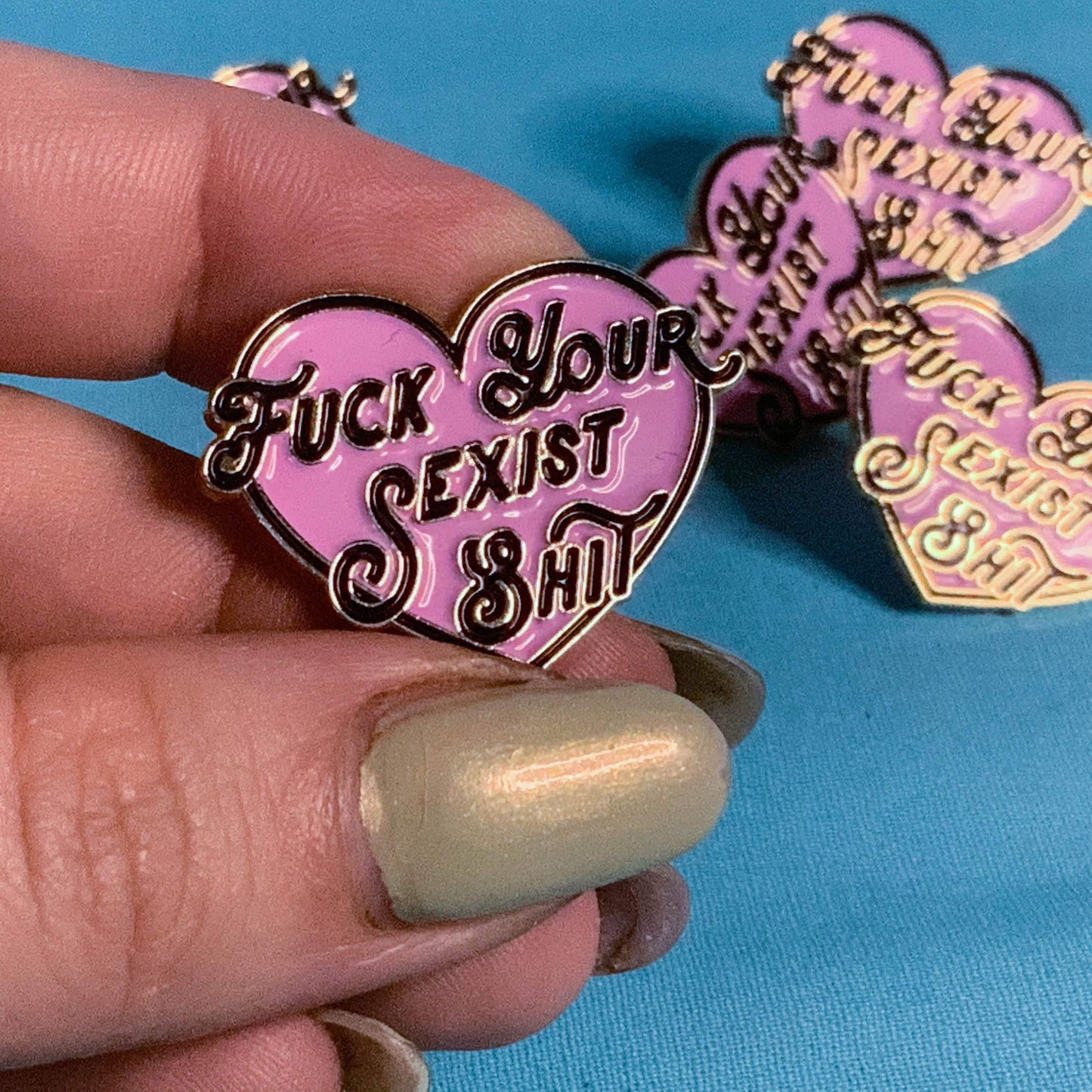 F*ck your Sexist Sh*t Enamel Pin Brooch - Cat Magic Collective