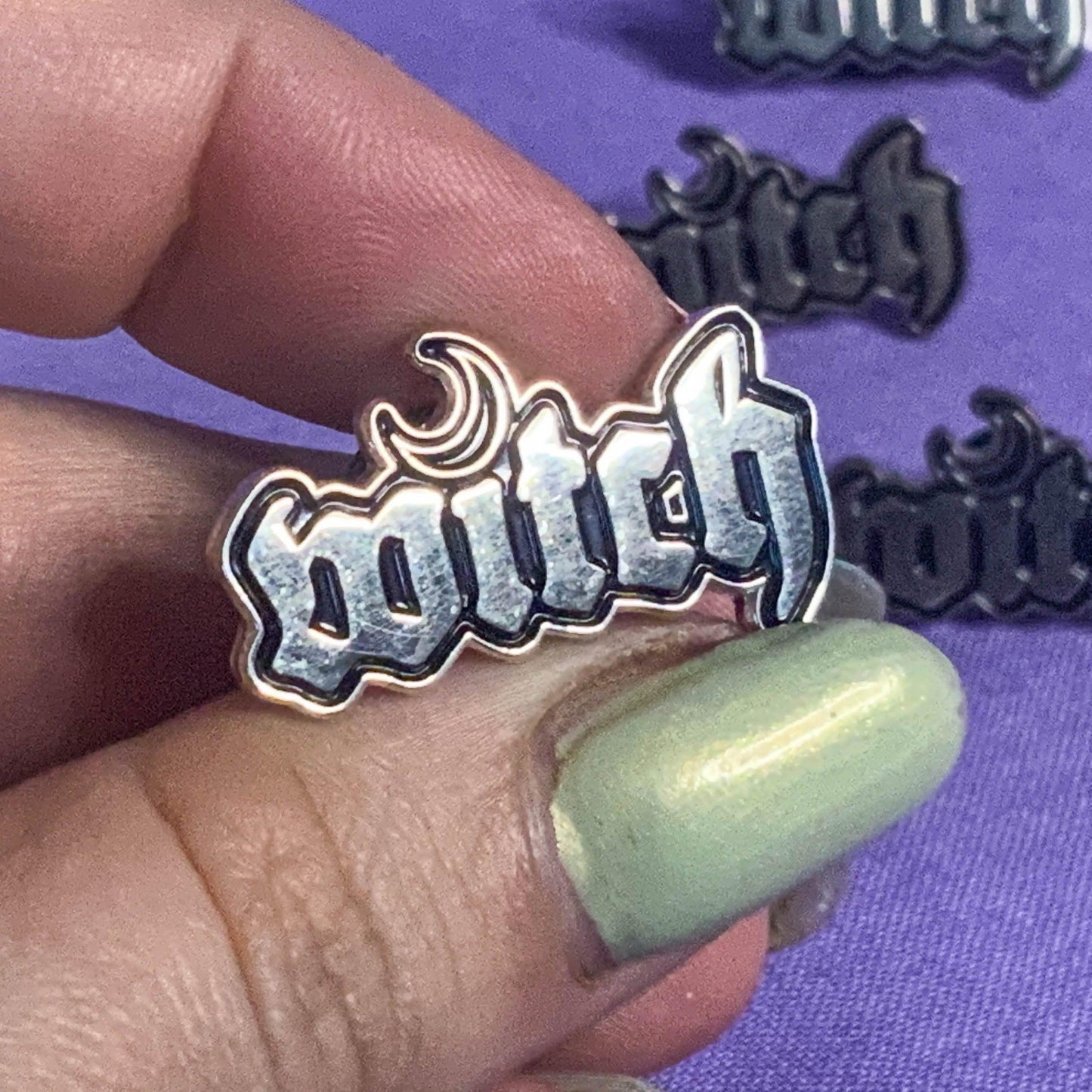 Moon Witch Enamel Pin Badge - Cat Magic Collective