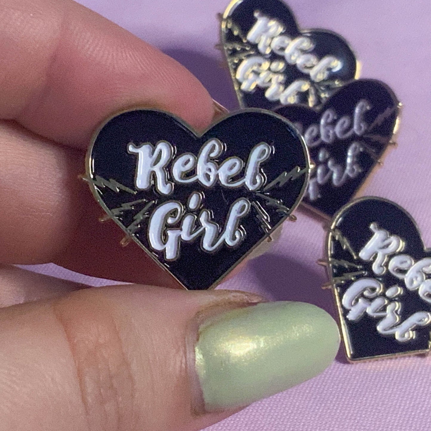 Rebel Girl enamel pin - ScreenGirl Merch